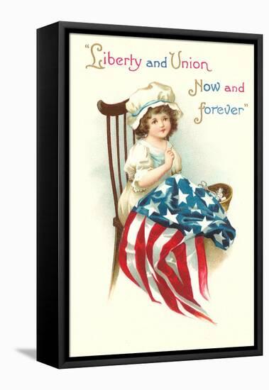 Liberty and Union, Young Betsy Ross-null-Framed Stretched Canvas