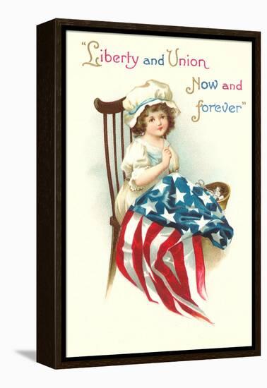 Liberty and Union, Young Betsy Ross-null-Framed Stretched Canvas