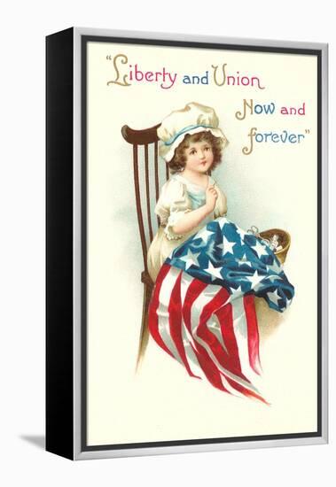 Liberty and Union, Young Betsy Ross-null-Framed Stretched Canvas