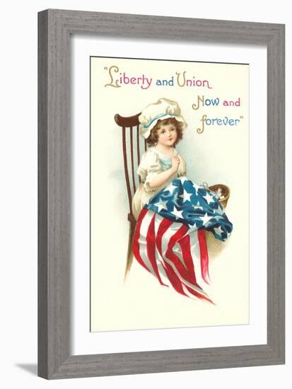 Liberty and Union, Young Betsy Ross-null-Framed Premium Giclee Print