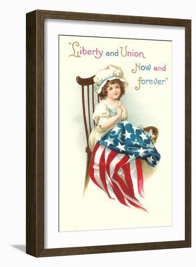 Liberty and Union, Young Betsy Ross-null-Framed Premium Giclee Print