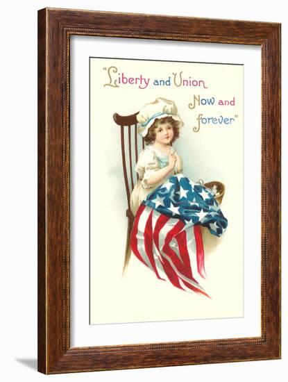 Liberty and Union, Young Betsy Ross-null-Framed Premium Giclee Print
