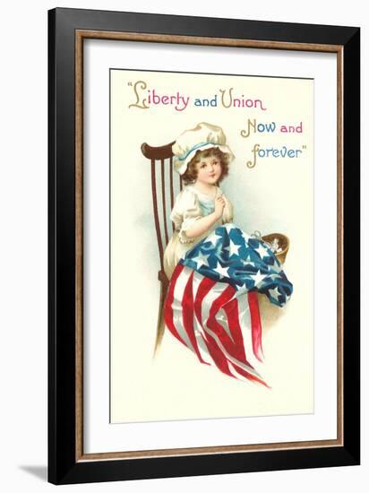 Liberty and Union, Young Betsy Ross-null-Framed Premium Giclee Print