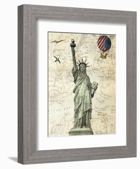 Liberty Balloon-Marion Mcconaghie-Framed Art Print