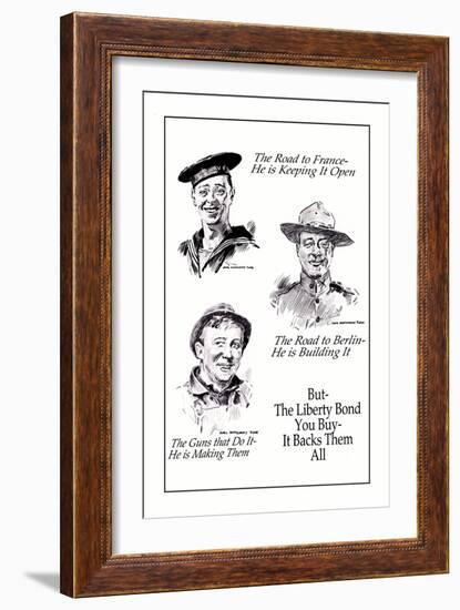 Liberty Bond-James Montgomery Flagg-Framed Art Print