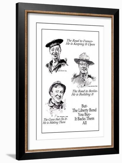 Liberty Bond-James Montgomery Flagg-Framed Art Print