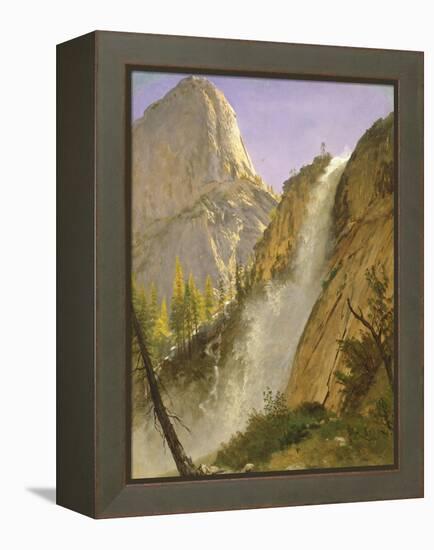 Liberty Cap, Yosemite Valley, 1873 (Oil on Paper Laid down on Board)-Albert Bierstadt-Framed Premier Image Canvas