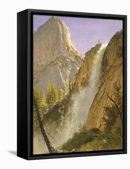 Liberty Cap, Yosemite Valley, 1873 (Oil on Paper Laid down on Board)-Albert Bierstadt-Framed Premier Image Canvas