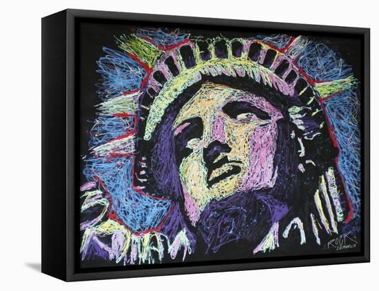 Liberty Drip 002-Rock Demarco-Framed Premier Image Canvas