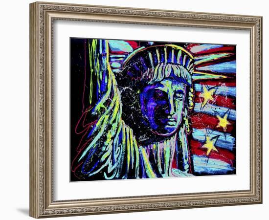 Liberty for Prints 001 - Touched Neon-Rock Demarco-Framed Giclee Print