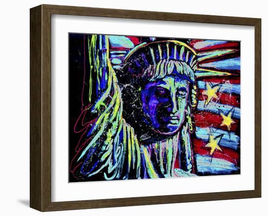 Liberty for Prints 001 - Touched Neon-Rock Demarco-Framed Giclee Print