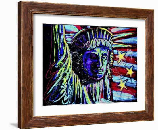 Liberty for Prints 001 - Touched Neon-Rock Demarco-Framed Giclee Print