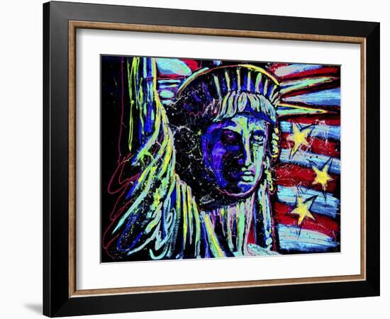 Liberty for Prints 001 - Touched Neon-Rock Demarco-Framed Giclee Print