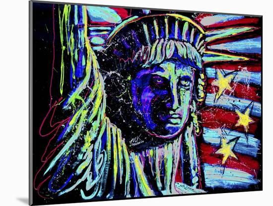 Liberty for Prints 001 - Touched Neon-Rock Demarco-Mounted Giclee Print