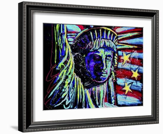 Liberty for Prints 001 - Touched Neon-Rock Demarco-Framed Giclee Print