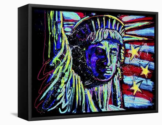 Liberty for Prints 001 - Touched Neon-Rock Demarco-Framed Premier Image Canvas