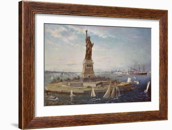 Liberty Island, New York Harbor, 1883-Fred Pansing-Framed Giclee Print