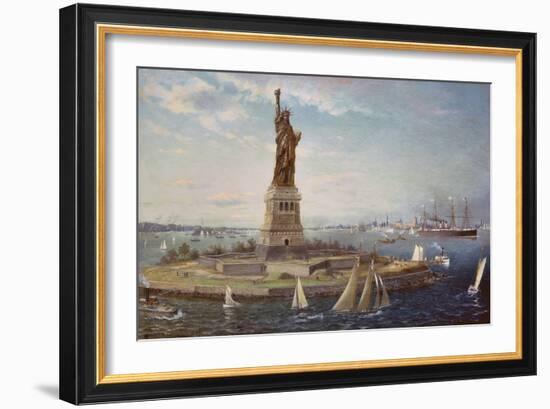 Liberty Island, New York Harbor, 1883-Fred Pansing-Framed Giclee Print