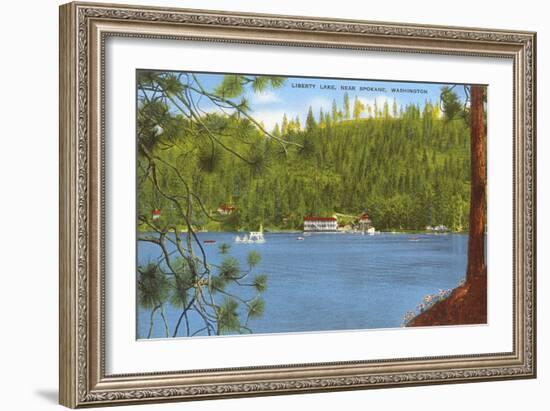 Liberty Lake, Spokane, Washington-null-Framed Art Print