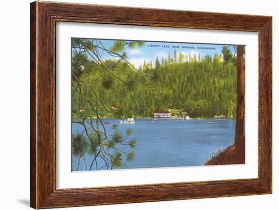 Liberty Lake, Spokane, Washington-null-Framed Art Print