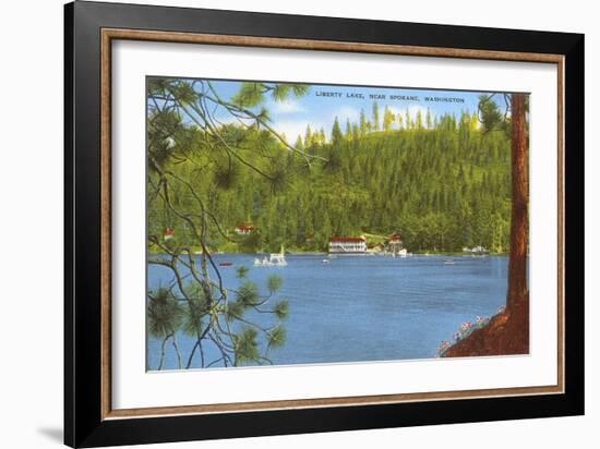 Liberty Lake, Spokane, Washington-null-Framed Art Print