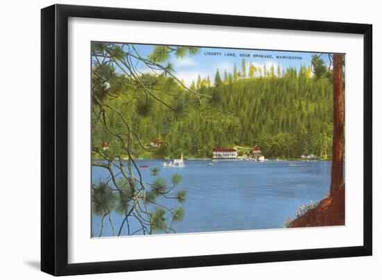 Liberty Lake, Spokane, Washington-null-Framed Art Print