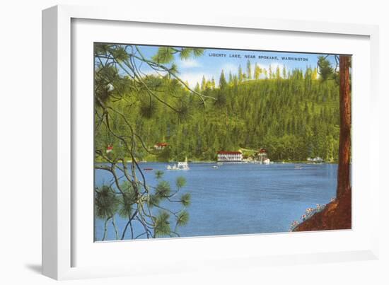 Liberty Lake, Spokane, Washington-null-Framed Art Print