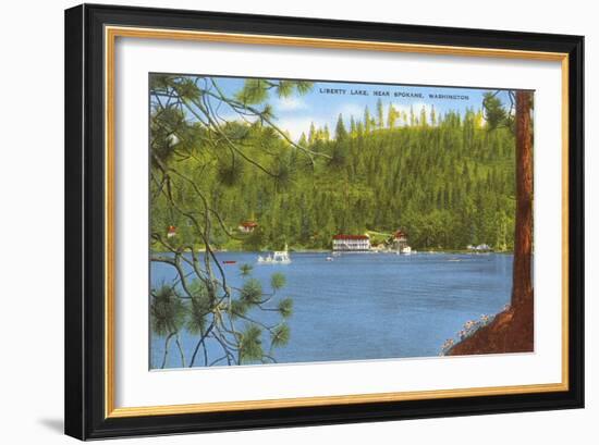 Liberty Lake, Spokane, Washington-null-Framed Art Print