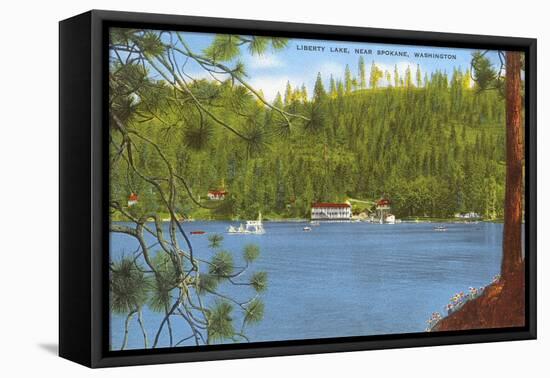 Liberty Lake, Spokane, Washington-null-Framed Stretched Canvas