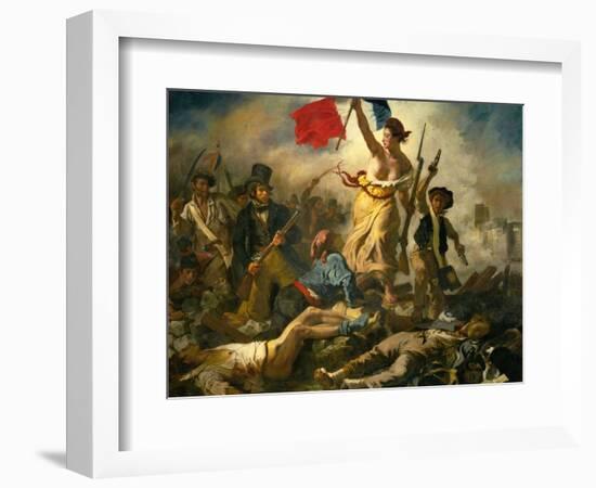 Liberty Leading the People, 1830-Eugene Delacroix-Framed Giclee Print