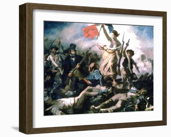 Liberty Leading the People, 1830-Eugene Delacroix-Framed Giclee Print