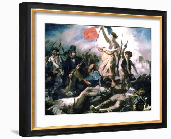 Liberty Leading the People, 1830-Eugene Delacroix-Framed Giclee Print