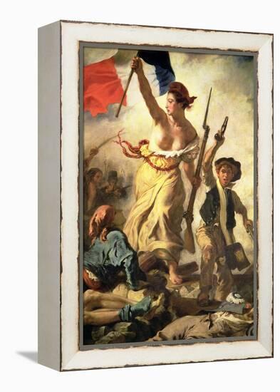 Liberty Leading the People, 28 July 1830 (Detail)-Eugene Delacroix-Framed Premier Image Canvas