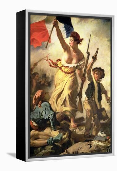 Liberty Leading the People, 28 July 1830 (Detail)-Eugene Delacroix-Framed Premier Image Canvas