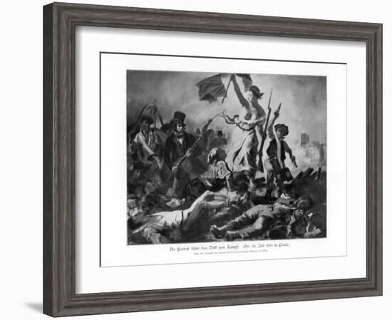 Liberty Leading the People' 28th July 1830-Eugene Delacroix-Framed Giclee Print