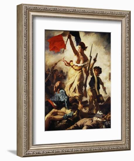 Liberty Leading the People, July 28, 1830, Detail-Eugene Delacroix-Framed Giclee Print