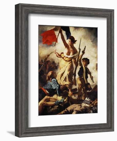 Liberty Leading the People, July 28, 1830, Detail-Eugene Delacroix-Framed Giclee Print