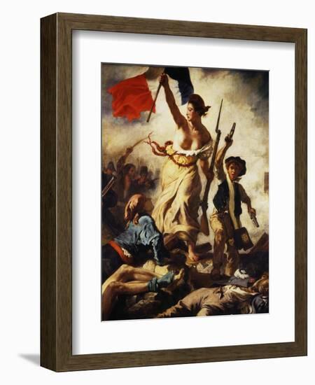 Liberty Leading the People, July 28, 1830, Detail-Eugene Delacroix-Framed Giclee Print