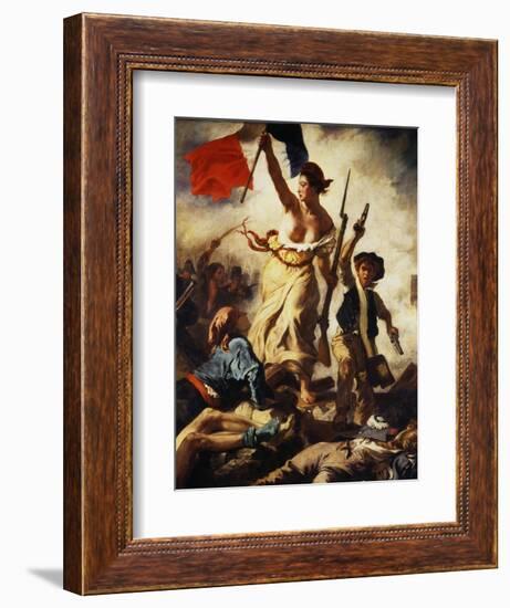 Liberty Leading the People, July 28, 1830, Detail-Eugene Delacroix-Framed Giclee Print