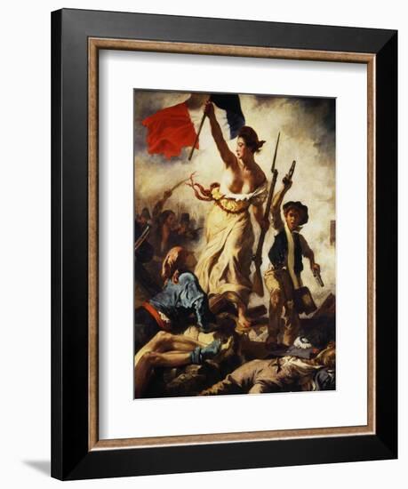 Liberty Leading the People, July 28, 1830, Detail-Eugene Delacroix-Framed Giclee Print