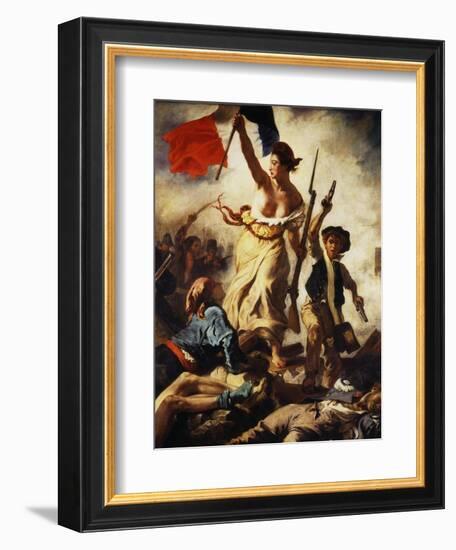 Liberty Leading the People, July 28, 1830, Detail-Eugene Delacroix-Framed Giclee Print