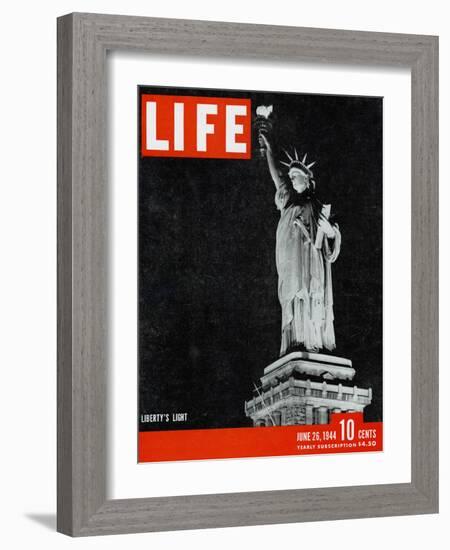 Liberty's Light, June 26, 1944-Dmitri Kessel-Framed Photographic Print