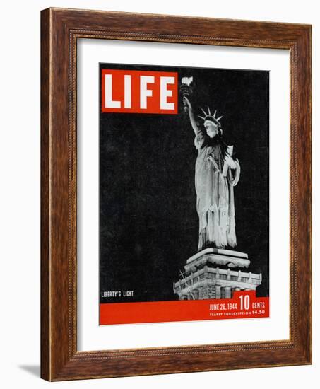 Liberty's Light, June 26, 1944-Dmitri Kessel-Framed Photographic Print