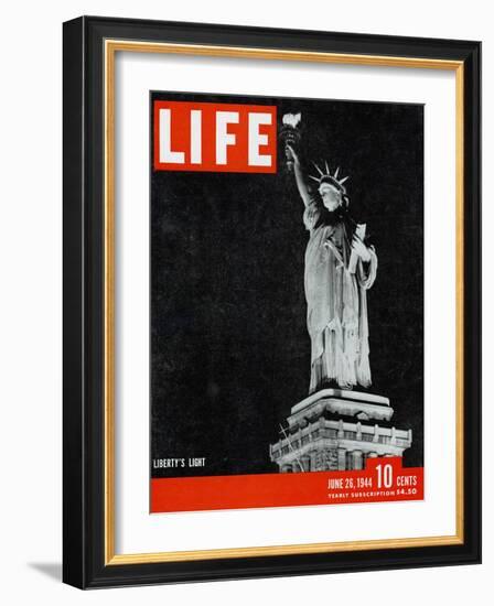 Liberty's Light, June 26, 1944-Dmitri Kessel-Framed Photographic Print