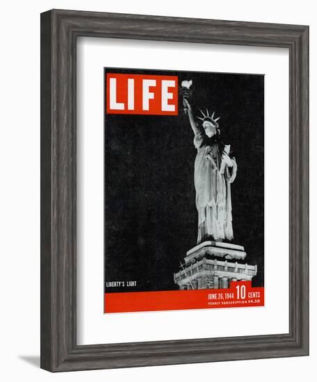 Liberty's Light, June 26, 1944-Dmitri Kessel-Framed Photographic Print