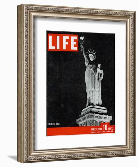 Liberty's Light, June 26, 1944-Dmitri Kessel-Framed Photographic Print