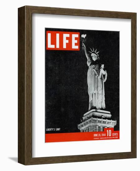 Liberty's Light, June 26, 1944-Dmitri Kessel-Framed Photographic Print