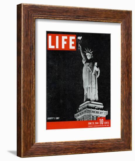 Liberty's Light, June 26, 1944-Dmitri Kessel-Framed Photographic Print