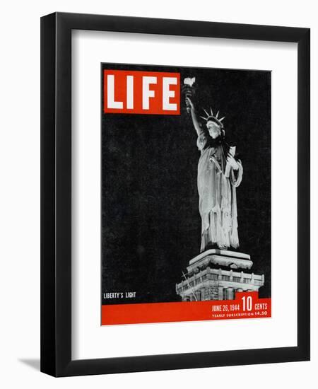 Liberty's Light, June 26, 1944-Dmitri Kessel-Framed Photographic Print