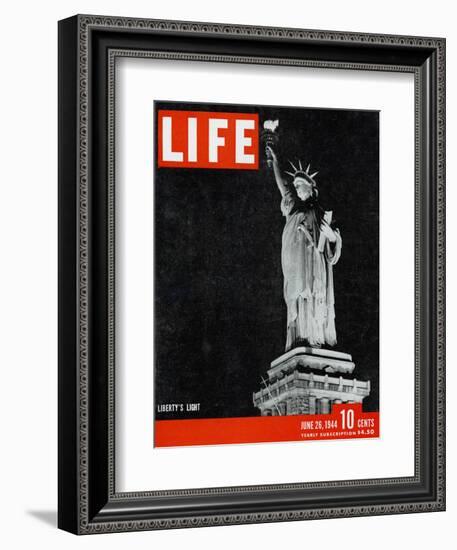 Liberty's Light, June 26, 1944-Dmitri Kessel-Framed Photographic Print